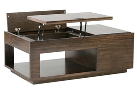 Messina Transitional Rectangular Lift Top Coffee Table With Storage