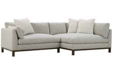 Mila Two Piece Pillow Back Sectional With Large Chaise Bumper (Version 1 As Configured)