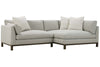 Image of Mila "Designer Style" Two Piece Bench Cushion Contemporary Sectional Sofa
