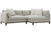 Image of Mila Two Piece Pillow Back Sectional With Large Chaise Bumper (Version 1 As Configured)