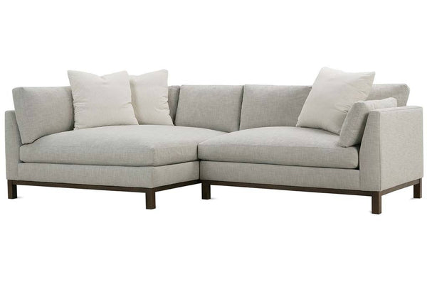 Mila "Designer Style" Two Piece Bench Cushion Contemporary Sectional Sofa