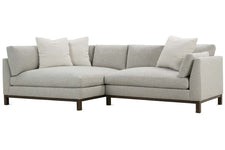 Mila Two Piece Pillow Back Sectional With Large Chaise Bumper (Version 2 As Configured)