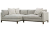 Image of Mila Two Piece Pillow Back Sectional With Large Chaise Bumper (Version 2 As Configured)