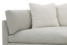 Mila Two Piece Pillow Back Sectional With Large Chaise Bumper (Version 2 As Configured)