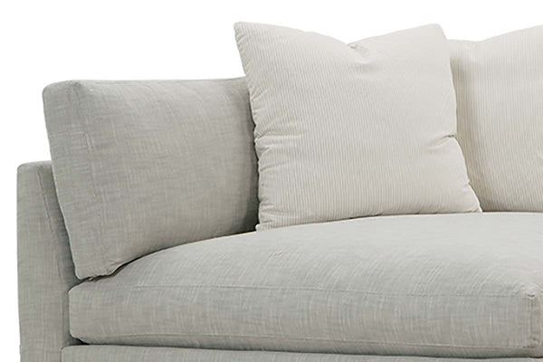 Mila Two Piece Pillow Back Sectional With Large Chaise Bumper (Version 2 As Configured)