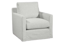 Molly Slipcovered **SWIVEL** "Quick Ship" Fin Arm Fabric Armchair - OUT OF STOCK UNTIL 11/30/23