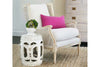 Image of Newberry White Wash Natural Fabric Accent Chair With Decorative Cane / Wood Base-OUT OF STOCK UNTIL 03/24/2024