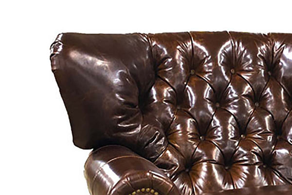 Nigel Chesterfield Button Tufted Leather Recliner
