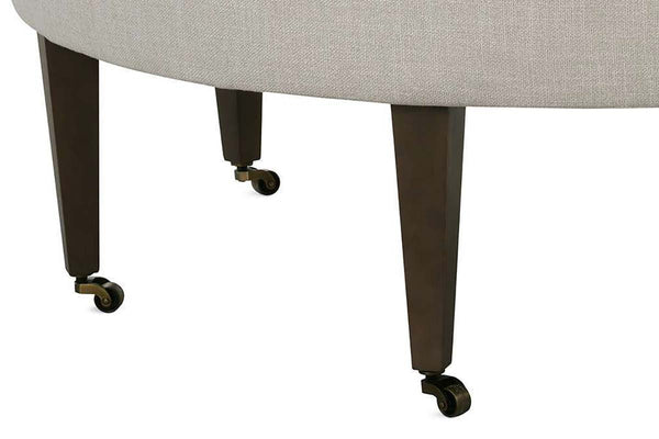 Nova 44 Inch Round Large Fabric Upholstered Ottoman