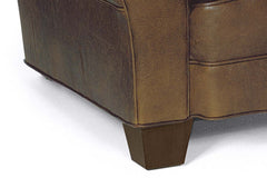 Orleans French Style 2 Cushion Leather Loveseat (Photo For Style Only)