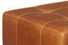 Image of Felix leather upholstered cocktail coffee table bench contemporary ottoman