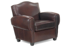 Parisian Moustache Back Leather Club Chair