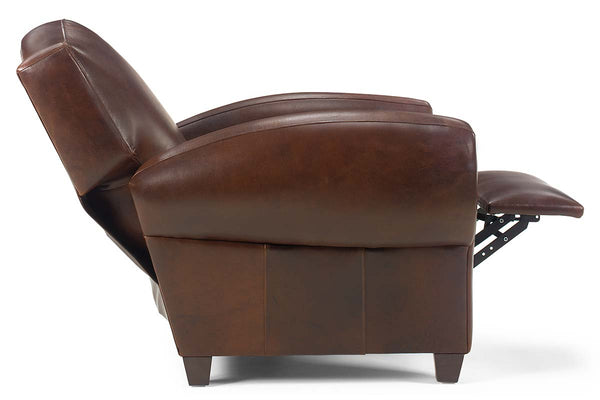 Parisian "Designer Style" Leather Sofa & Recliner Set