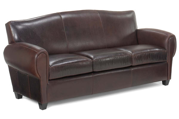 Parisian "Designer Style" Leather Sofa & Recliner Set
