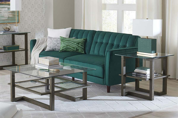 Parson Contemporary Wood And Glass Occasional Table Collection