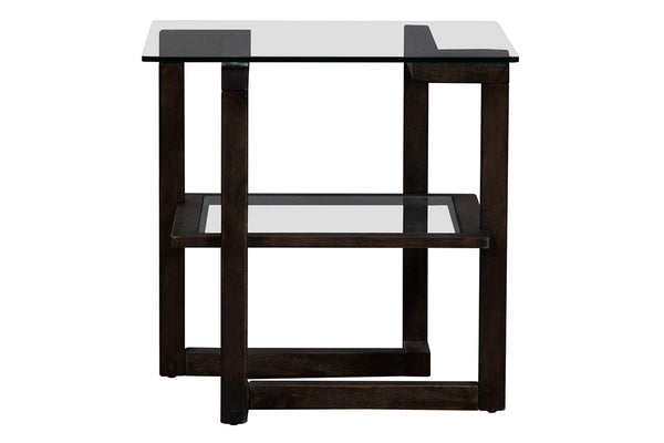 Parson Contemporary Wood And Glass Occasional Table Collection