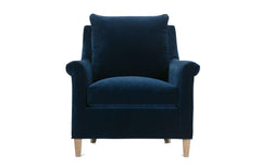 Penelope Roll Arm Fabric Accent Chair