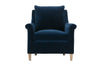 Image of Penelope Roll Arm Fabric Accent Chair