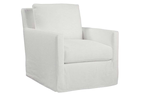 Phoebe Slipcovered **SWIVEL** "Quick Ship" Track Arm Fabric Armchair