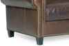 Image of Prescott Leather Sofa Set w/ Antiqued Brass Nailhead Trim