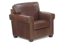 Preston Contemporary Pillow Back Leather Club Chair