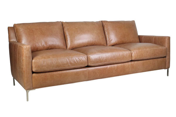 Quincy Cognac "Quick Ship" Leather Living Room Furniture Collection