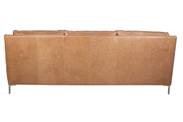 Quincy 86 Inch "Quick Ship" Modern Top Grain Leather Pillow Back Sofa- OUT OF STOCK 2/4/2022