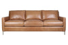 Image of Quincy 86 Inch "Quick Ship" Modern Top Grain Leather Pillow Back Sofa- OUT OF STOCK 2/4/2022