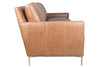 Image of Quincy 86 Inch "Quick Ship" Modern Top Grain Leather Pillow Back Sofa- OUT OF STOCK 2/4/2022