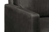 Image of Radcliffe Rio Charcoal Modern Track Arm Leather Club Chair