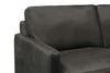 Image of Radcliffe Rio Charcoal Contemporary Leather Track Arm Loveseat