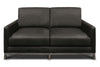 Image of Radcliffe Rio Charcoal Contemporary Leather Track Arm Loveseat