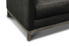 Image of Radcliffe Rio Charcoal Contemporary Leather Track Arm Loveseat