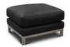 Image of Radcliffe Rio Charcoal Leather Pillow Top Footstool