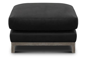 Radcliffe Leather Pillow Top Footstool Ottoman