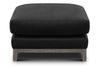 Image of Radcliffe Rio Charcoal Leather Pillow Top Footstool