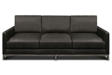 Radcliffe Rio Charcoal 90 Inch Modern Leather Track Arm Sofa