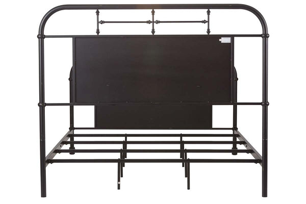 Reed Queen Or King Antique Black Metal Panel Bed  "Create Your Own Bedroom" Collection