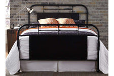 Reed Queen Or King Antique Black Metal Panel Bed  "Create Your Own Bedroom" Collection