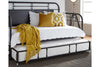 Image of Reed Twin Antique Black Metal Daybed With Trundle "Create Your Own Bedroom" Collection