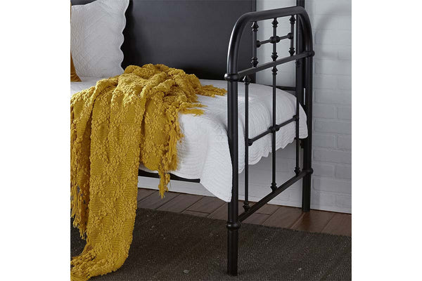 Reed Twin Antique Black Metal Daybed With Trundle "Create Your Own Bedroom" Collection