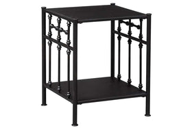 Reed Queen Or King Antique Black Metal Panel Bed  