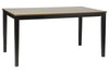 Image of Reed 7 Piece Vintage Leg Table Set With Distressed Black Finish And X Back Chairs