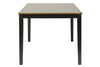 Image of Reed 7 Piece Vintage Leg Table Set With Distressed Black Finish And X Back Chairs