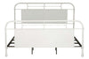 Image of Reed Queen Or King Antique White Metal Panel Bed  "Create Your Own Bedroom" Collection