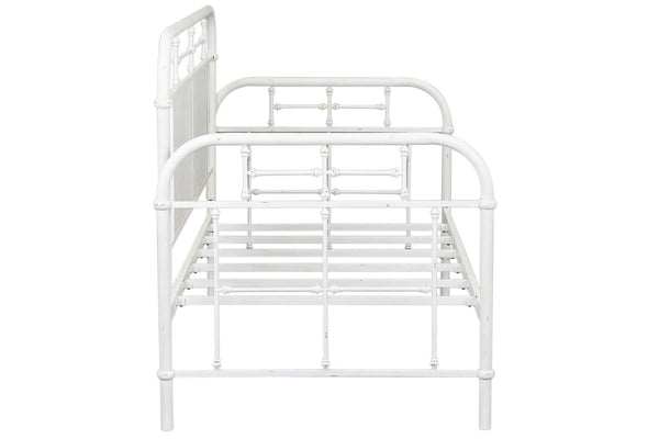 Reed Twin Antique White Metal Daybed With Trundle "Create Your Own Bedroom" Collection