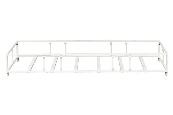 Reed Twin Antique White Metal Daybed With Trundle "Create Your Own Bedroom" Collection