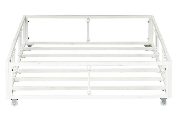 Reed Twin Antique White Metal Daybed With Trundle "Create Your Own Bedroom" Collection