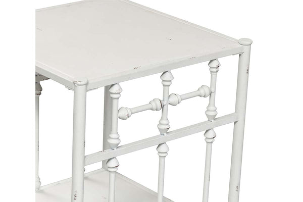 Reed Twin Antique White Metal Daybed With Trundle "Create Your Own Bedroom" Collection