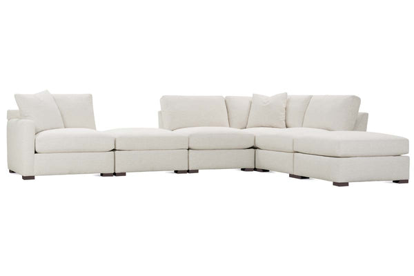 Remi "Designer Style" Modern Sectional With Seat Level Ottoman